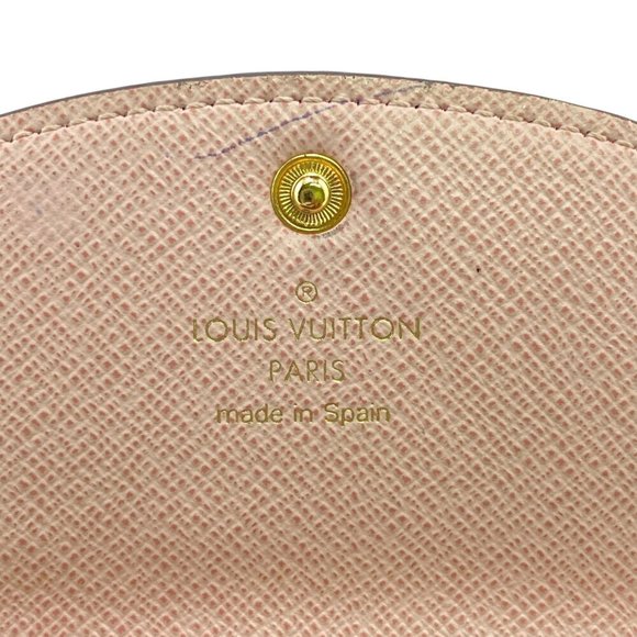 LOUIS VUITTON N64423 Porte Monnaie Rosary Fragment Case Damier Card Wallet Br... - Picture 10 of 11